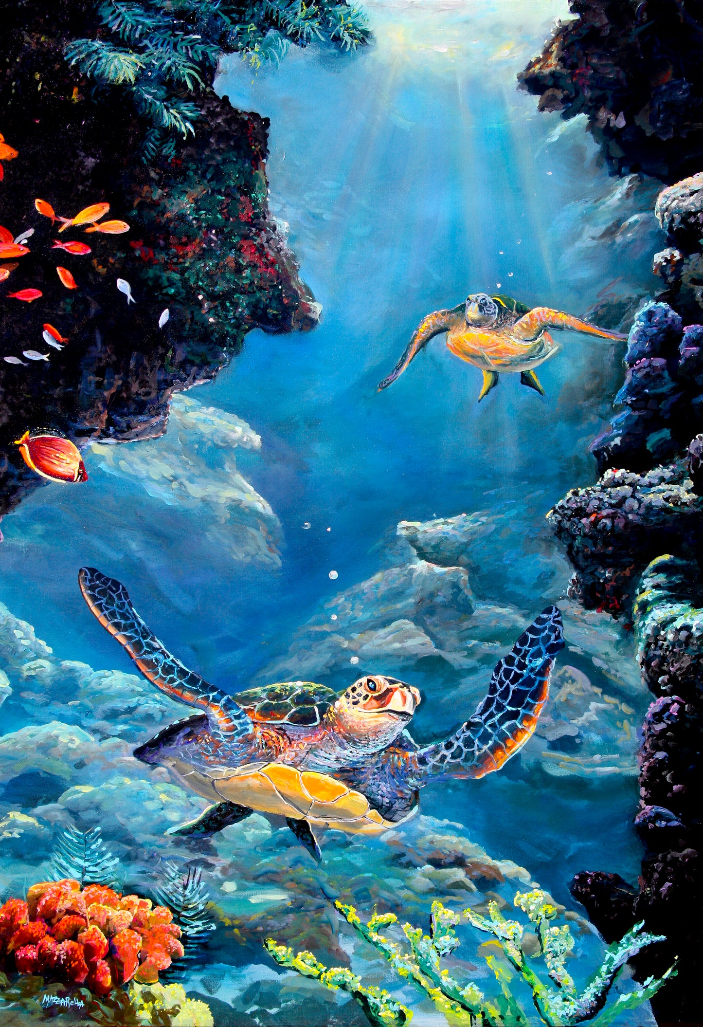 Underwater World of Wonder - Giclée on Metal