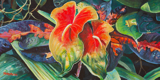 Anthurium Flowers  - Giclée on Canvas