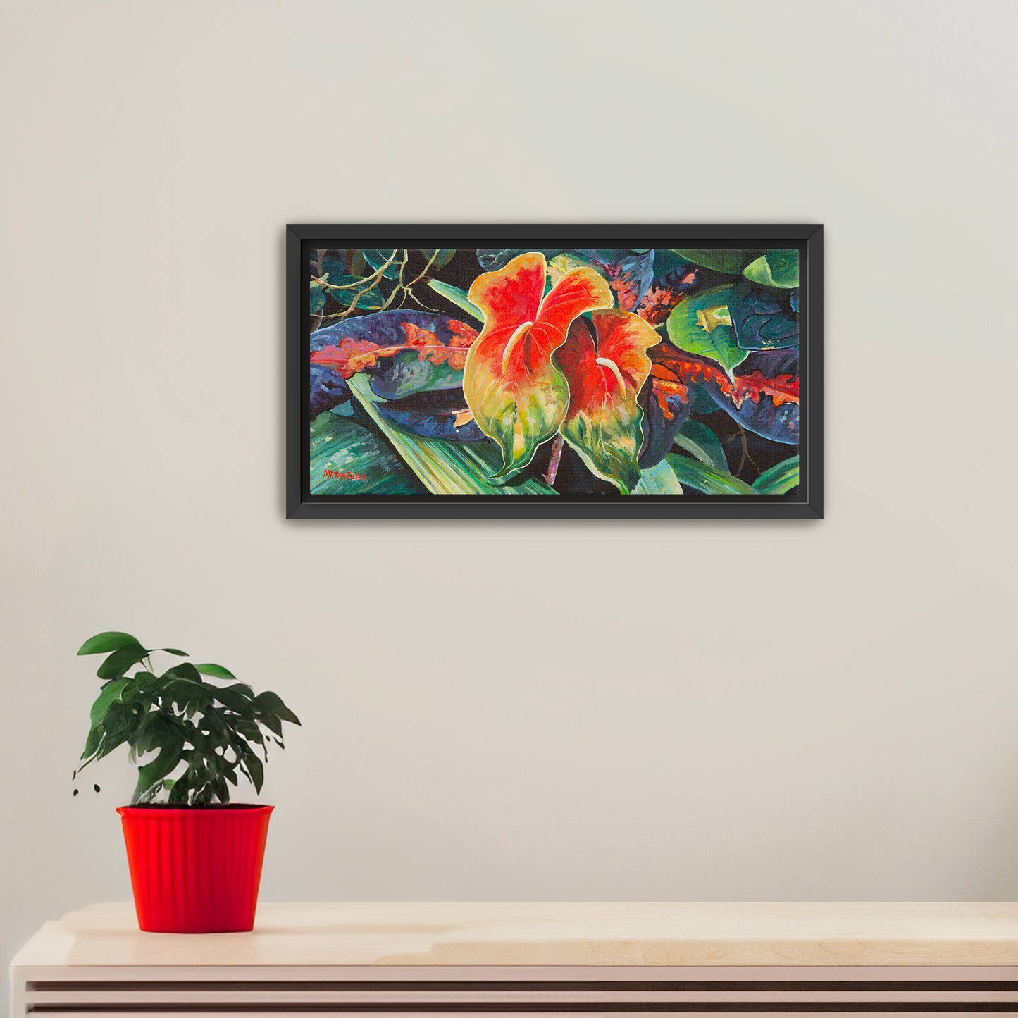 Anthurium Flowers  - Giclée on Canvas