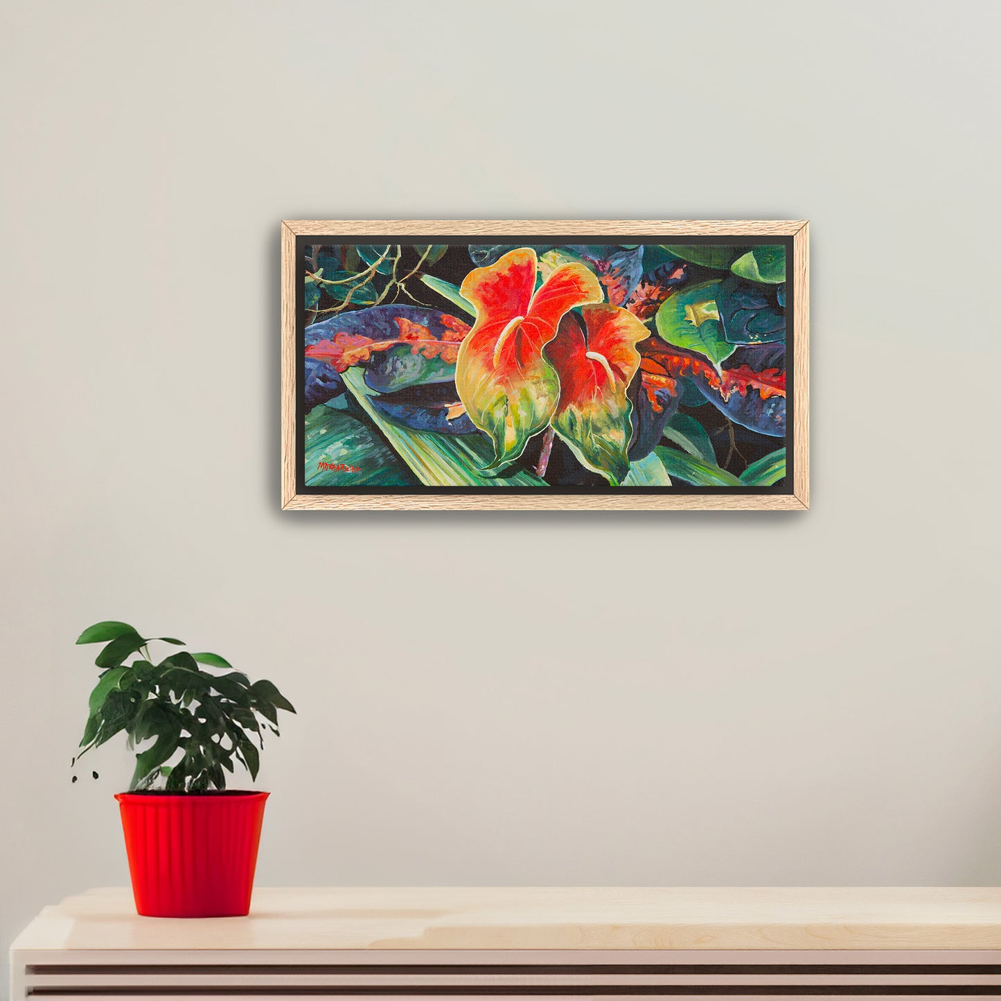 Anthurium Flowers  - Giclée on Canvas