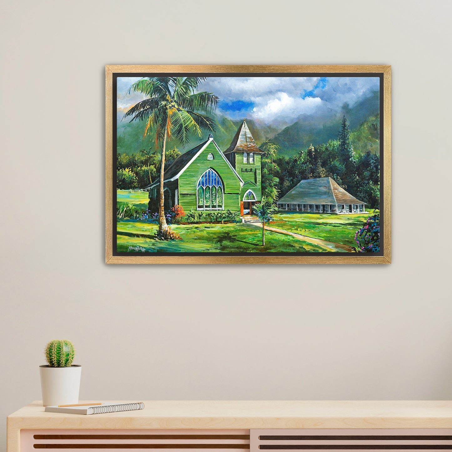 Hanalei Wai`oli Hui`ia Church Daytime - Giclée on Canvas