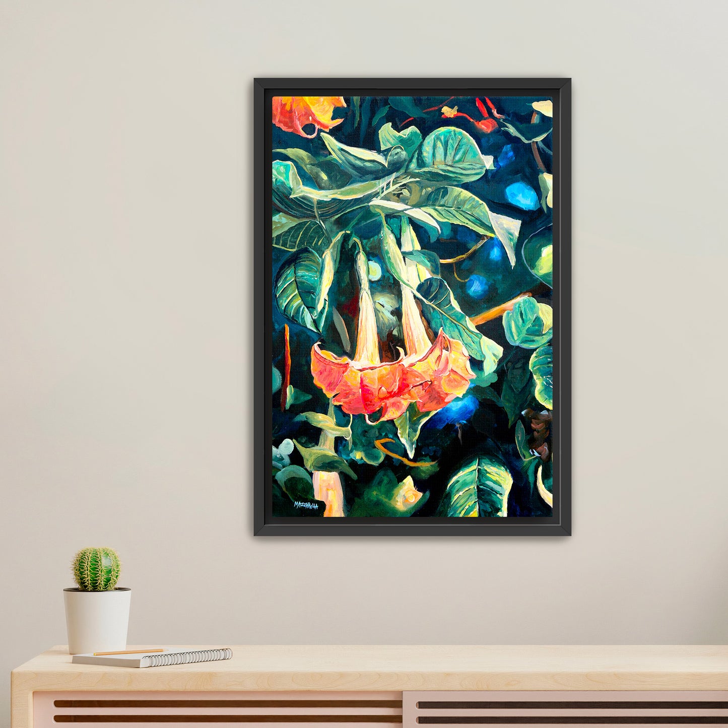 Trumpets in Bloom - Giclée on Canvas