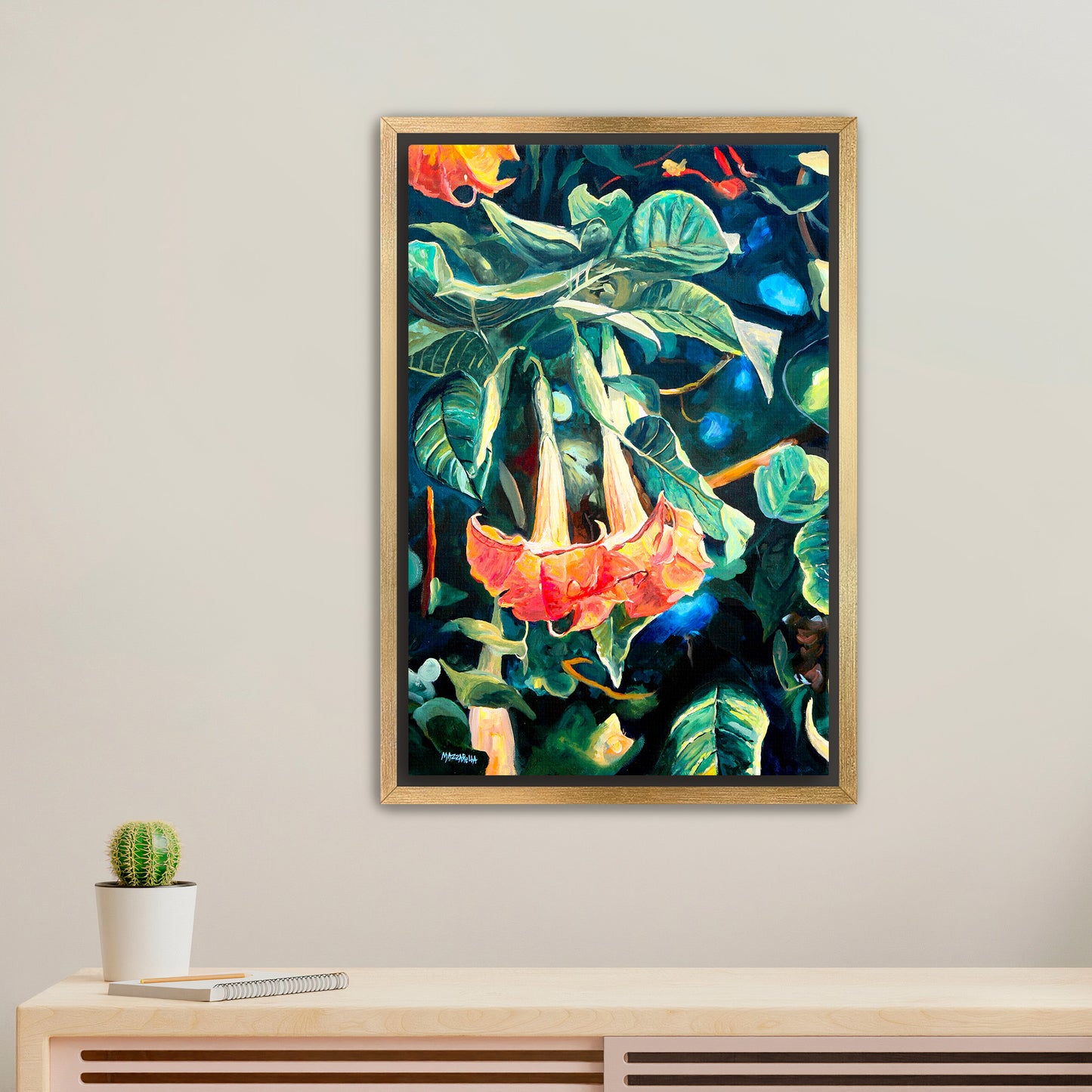 Trumpets in Bloom - Giclée on Canvas