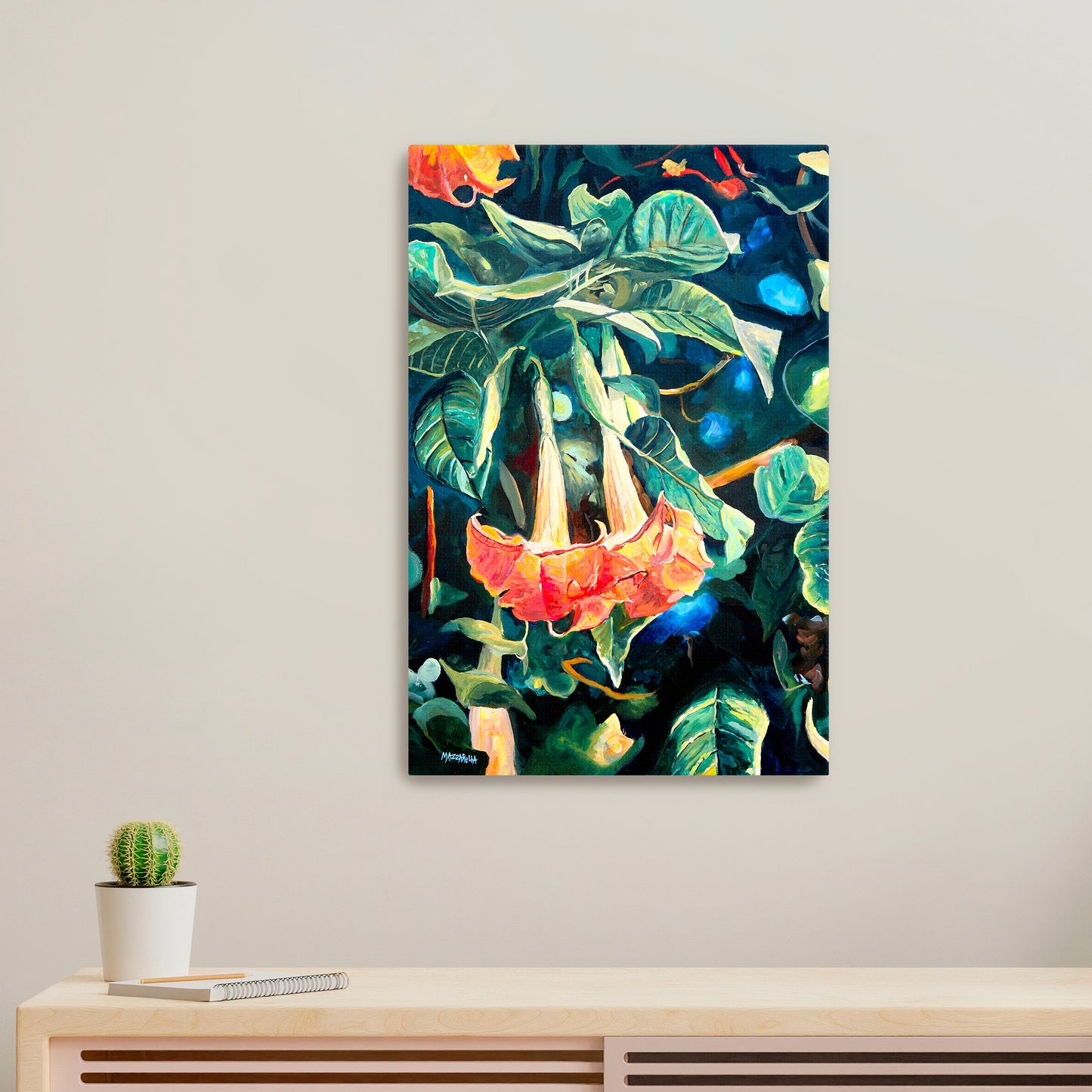 Trumpets in Bloom - Giclée on Canvas