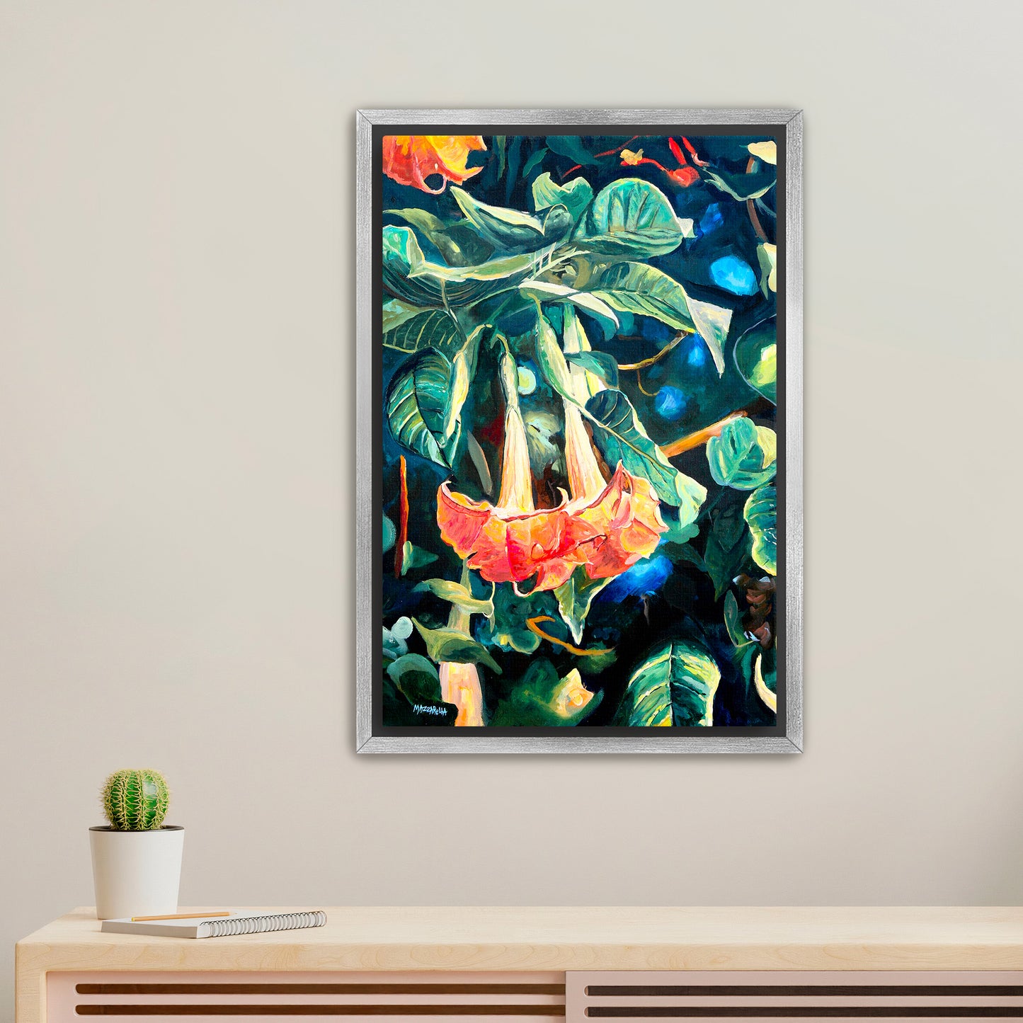 Trumpets in Bloom - Giclée on Canvas