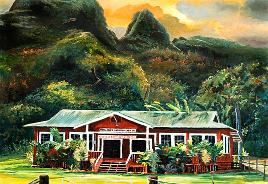 Anahola Baptist Church - Giclée on Canvas