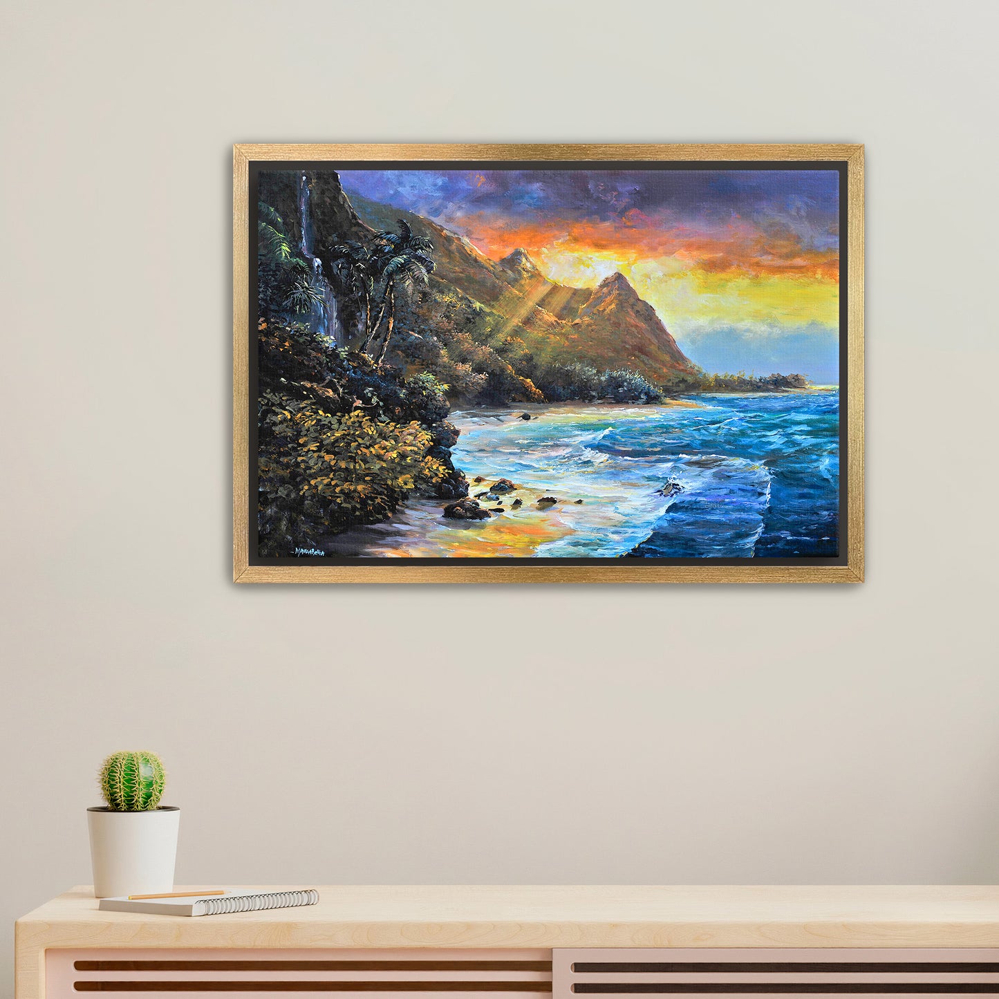 Golden Shores of Kauai - Giclée on Canvas