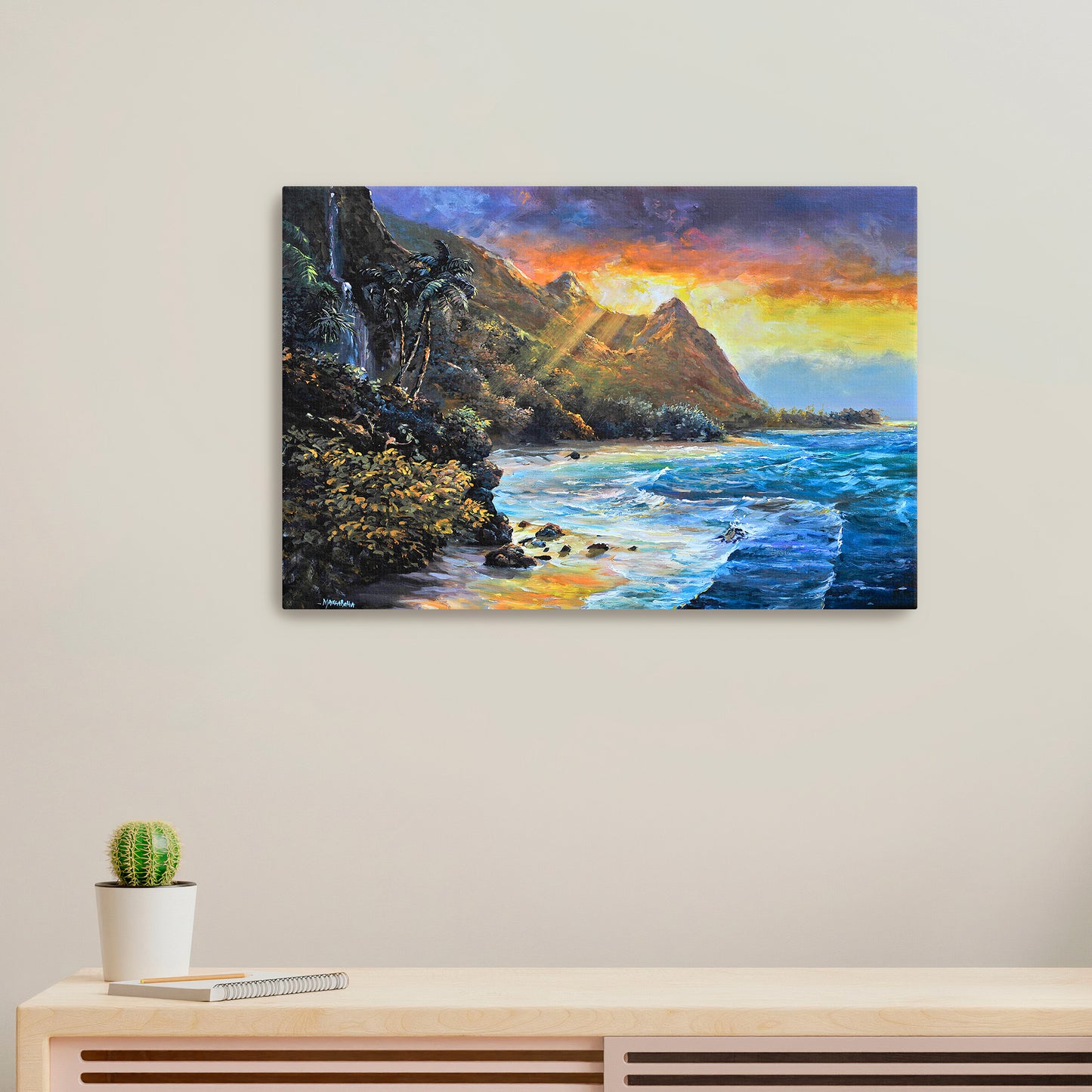 Golden Shores of Kauai - Giclée on Canvas