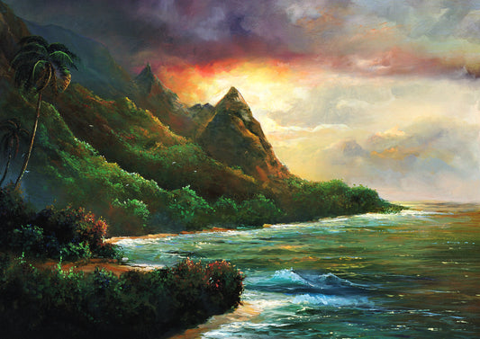 Makana (Bali Hai) Storm at Sunset - Giclée on Paper