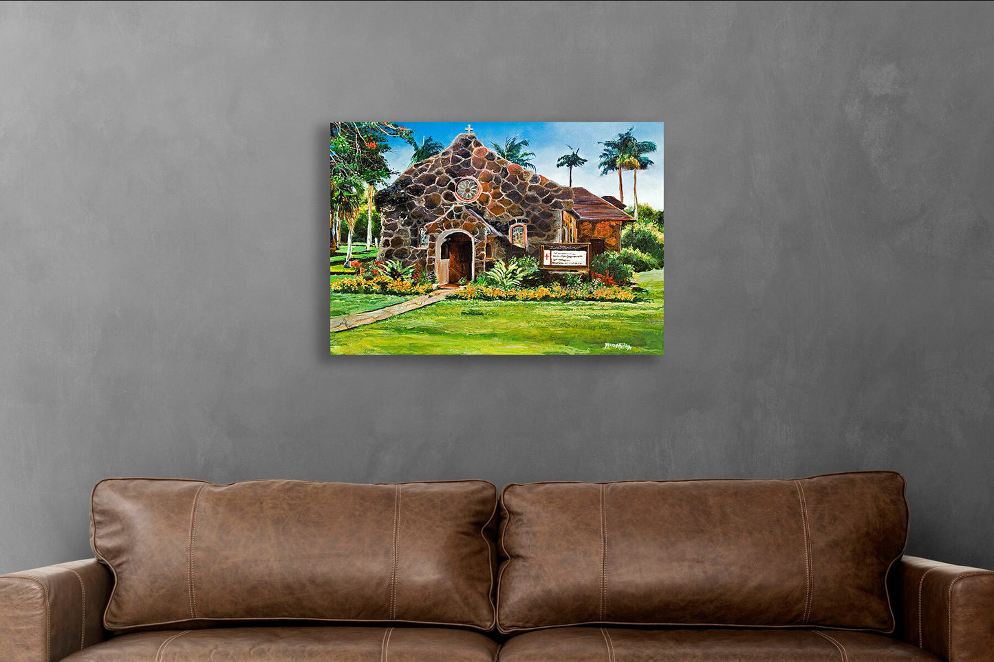 Kilauea Stone Church - Giclée on Metal