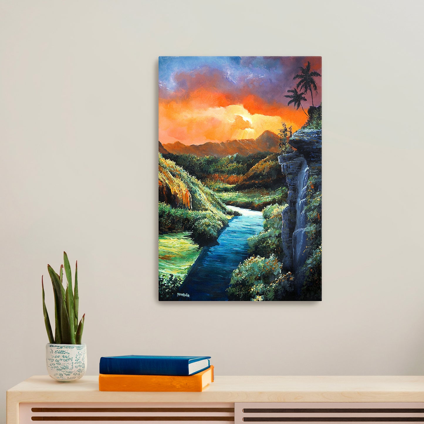 Wailua River Sunset - Giclée on Metal