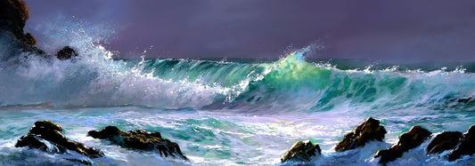 Moonlit Wave - Giclée on Canvas