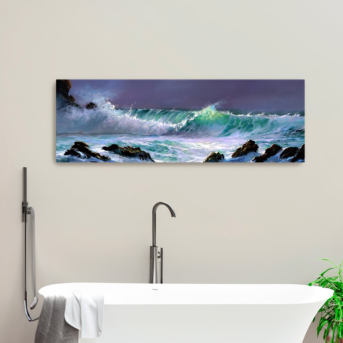 Moonlit Wave - Giclée on Canvas