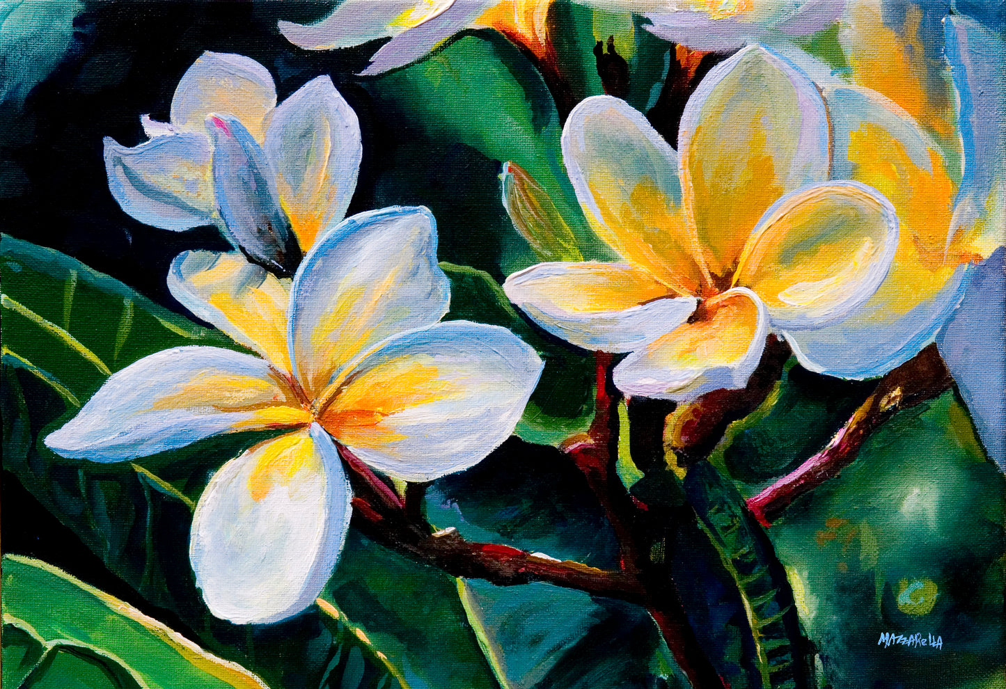 Plumeria Sunshine - Giclée on Canvas