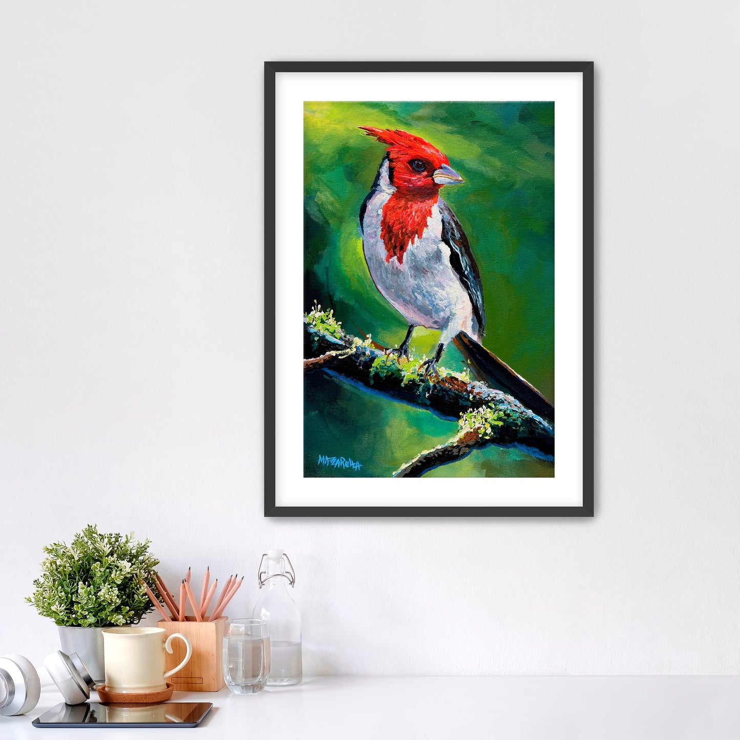 Red Crested Cardinal - Giclée on Paper