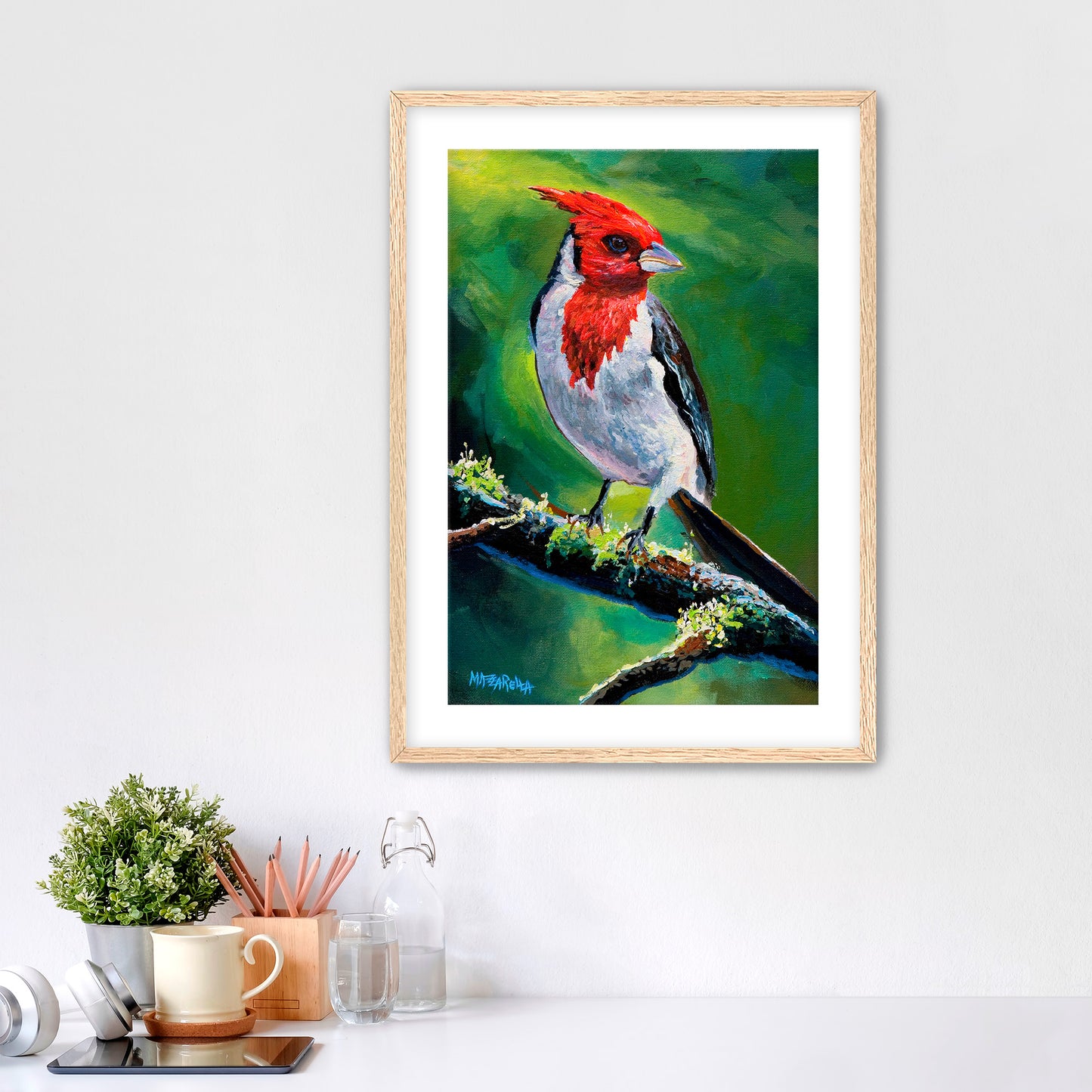 Red Crested Cardinal - Giclée on Paper