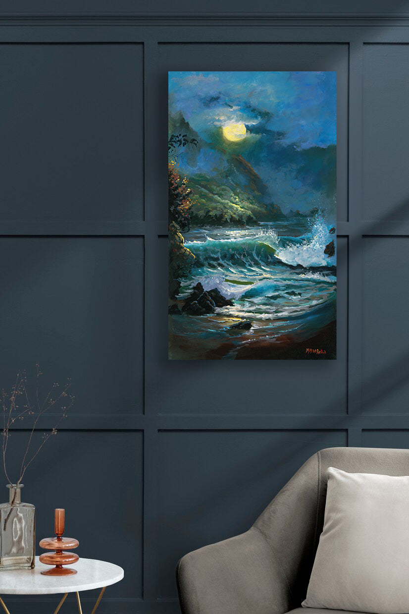 Na Pali Coast by Moonlight - Giclée on Canvas