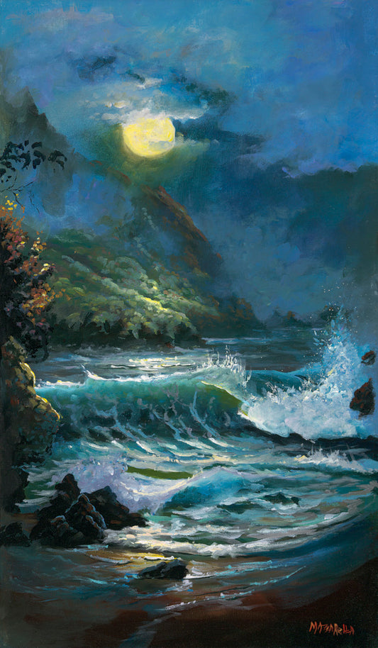 Na Pali Coast by Moonlight - Giclée on Canvas