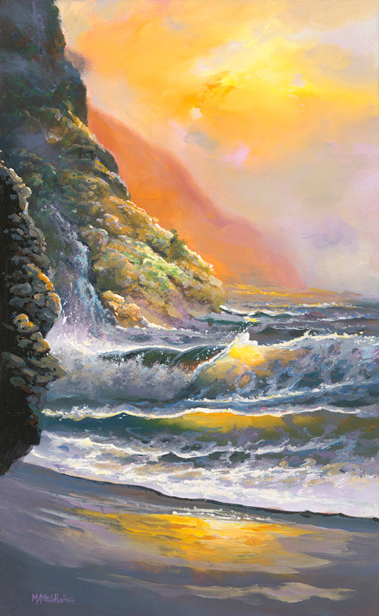 Na Pali Coast Sunset - Giclée on Canvas