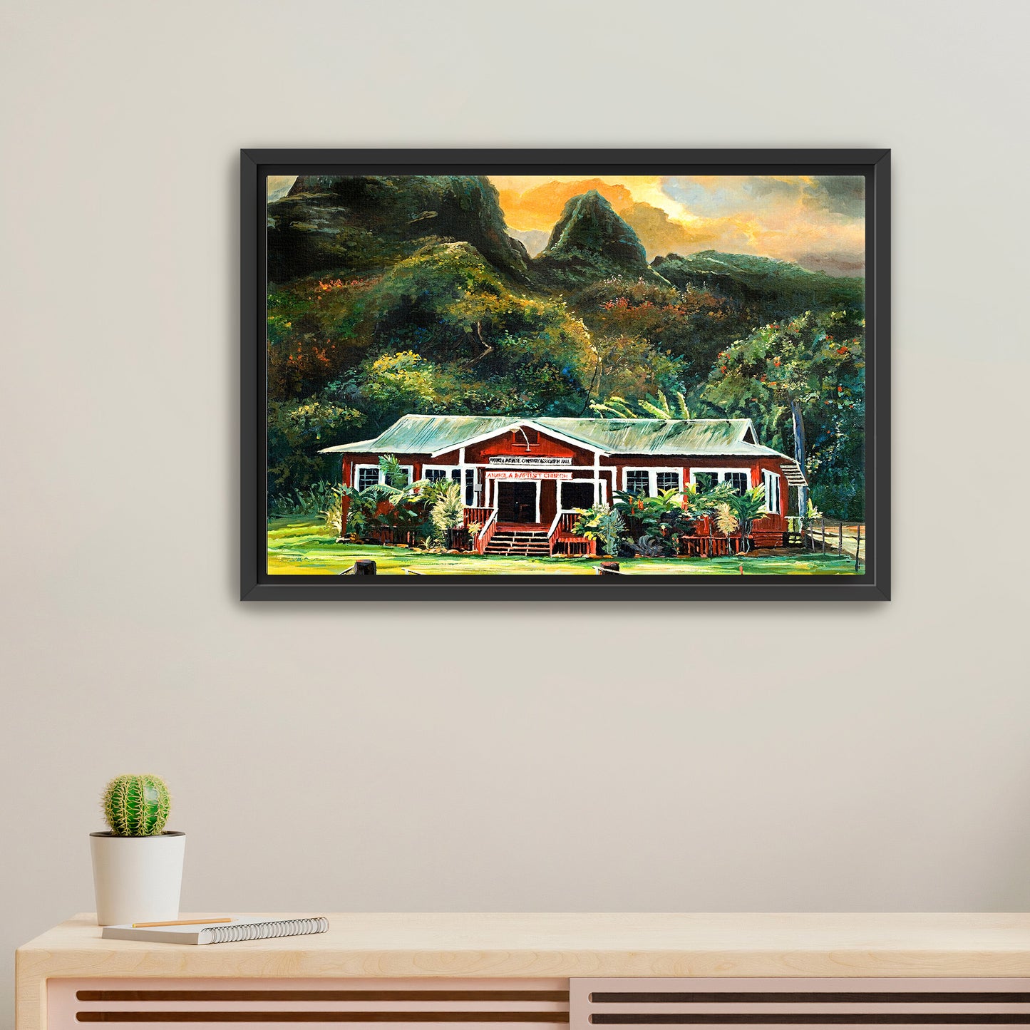 Anahola Baptist Church - Giclée on Canvas