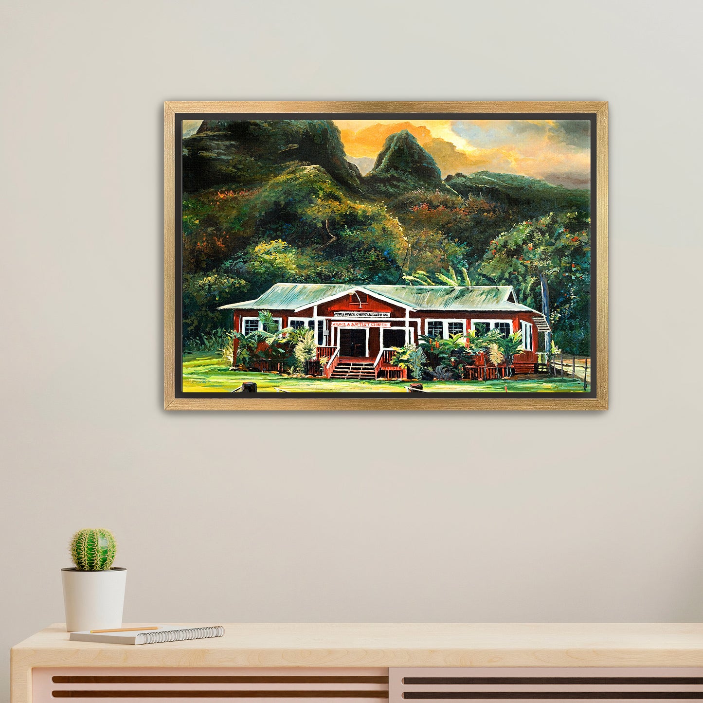 Anahola Baptist Church - Giclée on Canvas