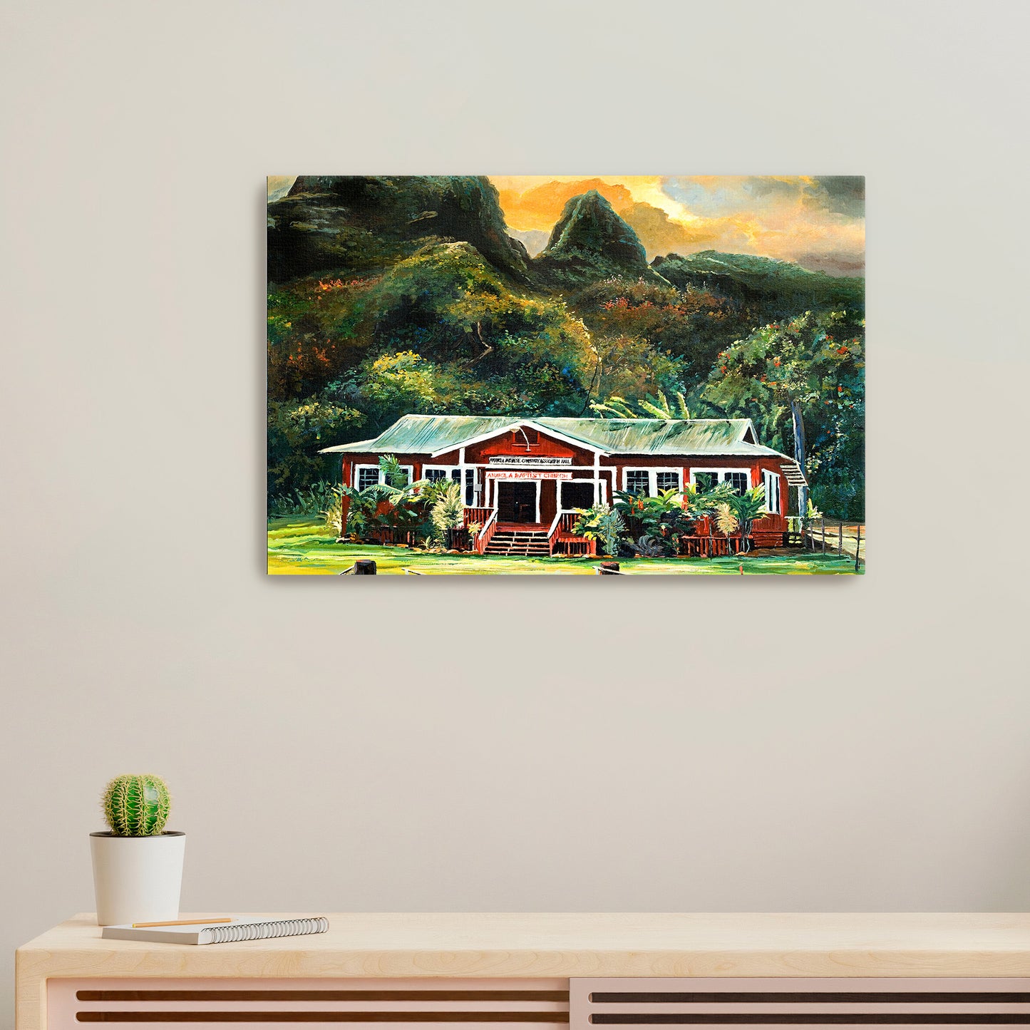 Anahola Baptist Church - Giclée on Canvas