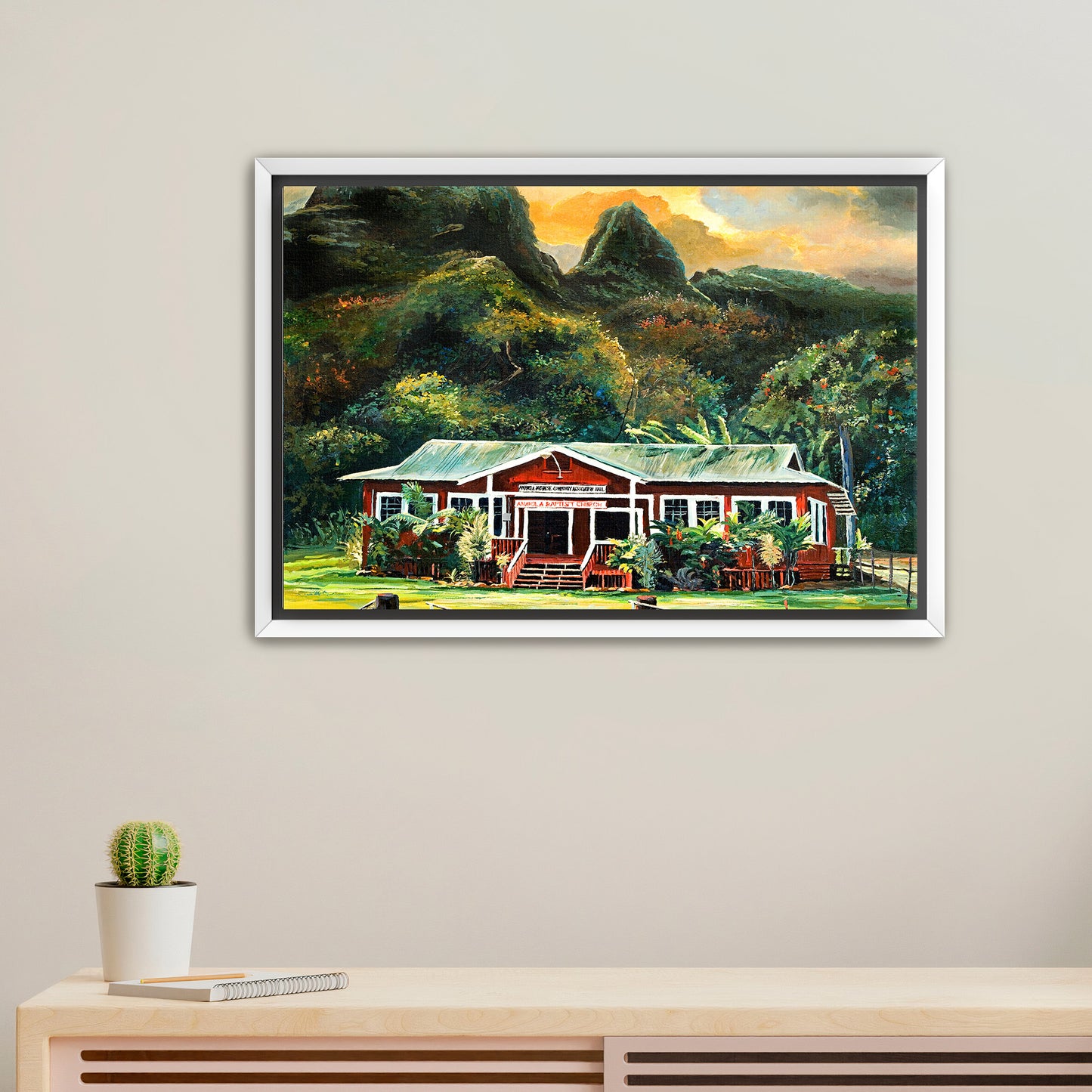 Anahola Baptist Church - Giclée on Canvas