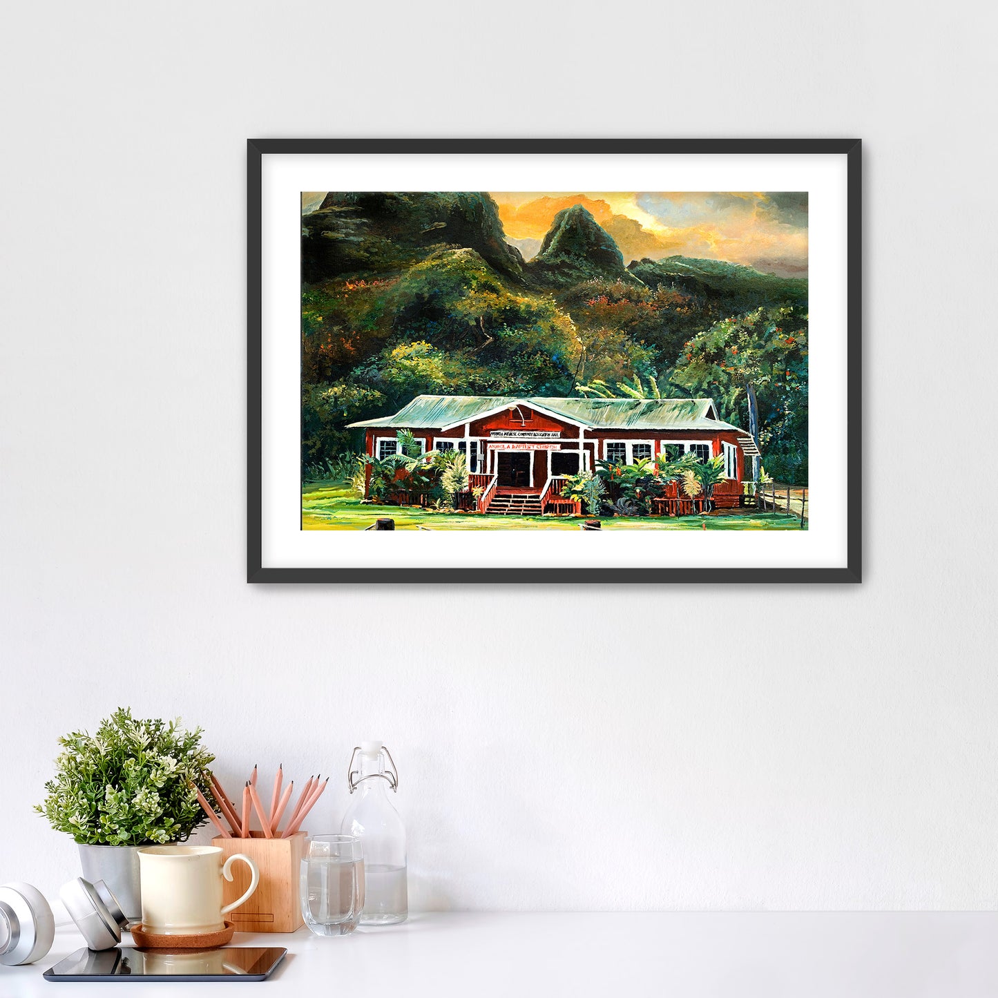 Anahola Baptist Church - Giclée on Paper