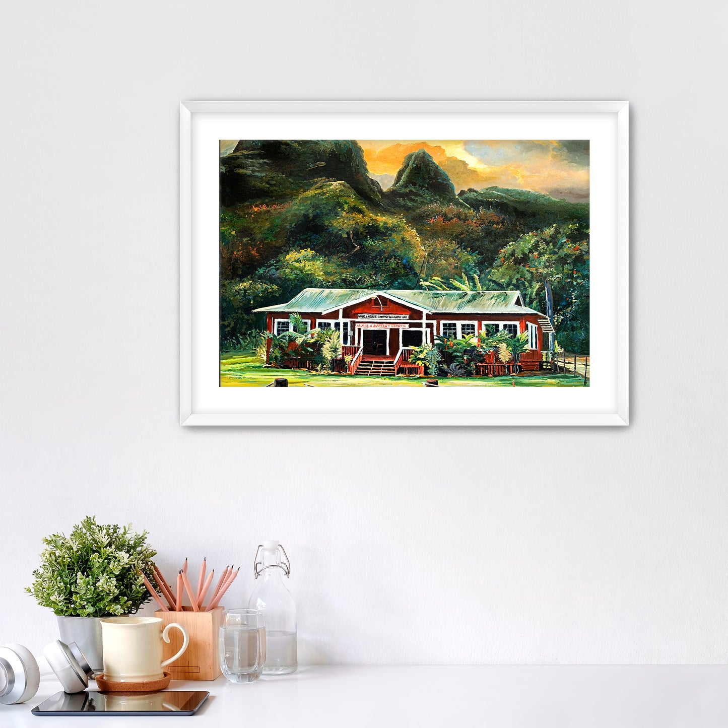 Anahola Baptist Church - Giclée on Paper