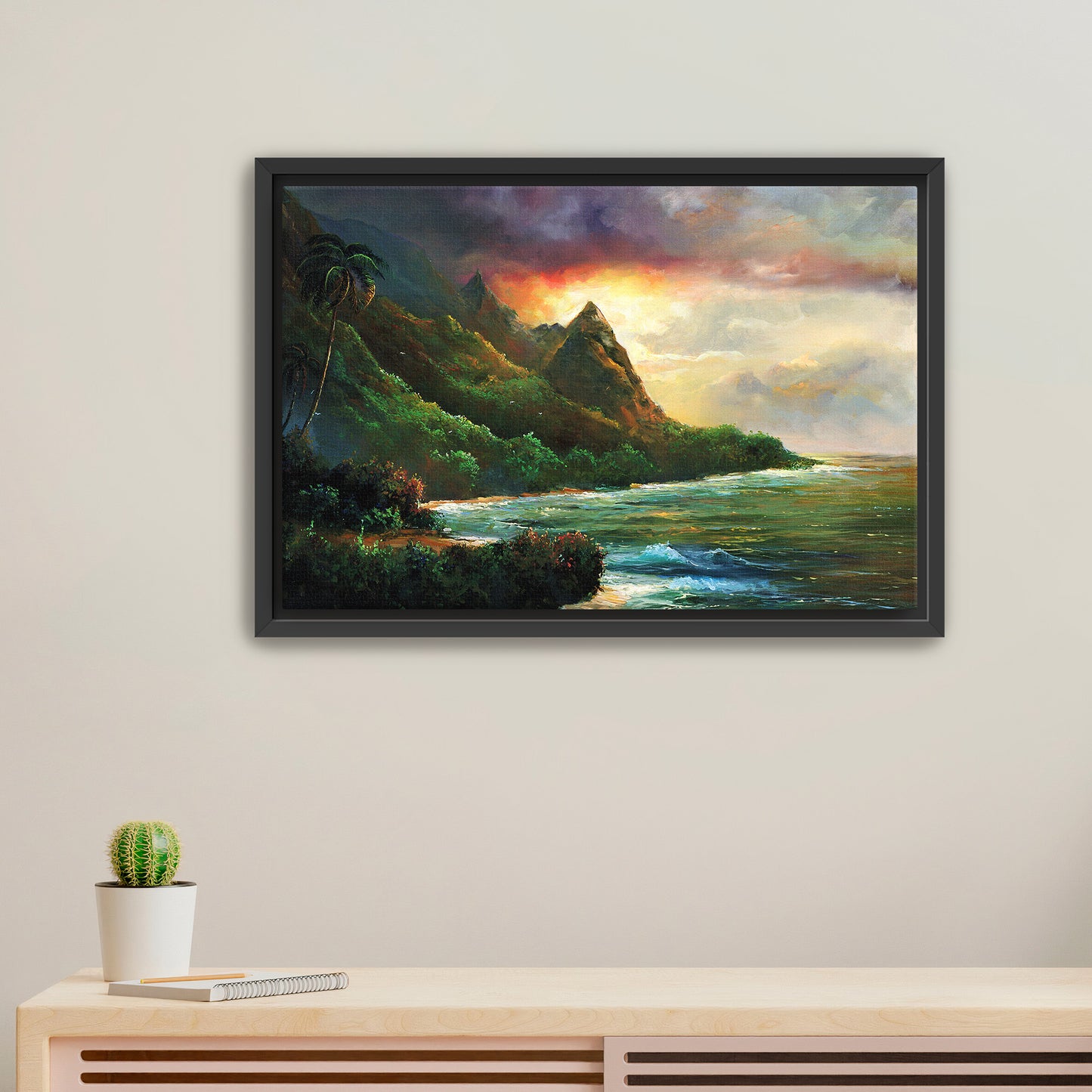 Makana (Bali Hai) Storm at Sunset - Giclée on Canvas