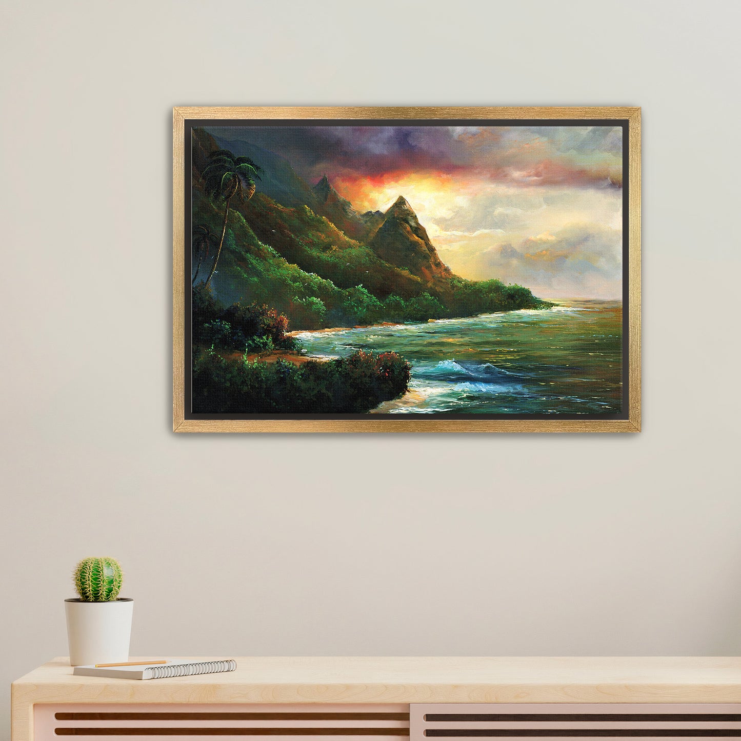 Makana (Bali Hai) Storm at Sunset - Giclée on Canvas