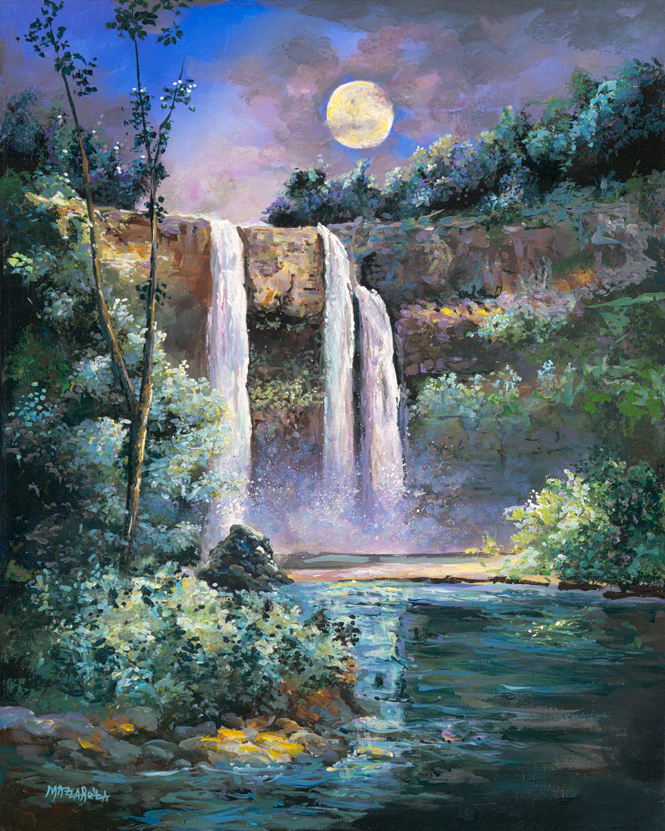 Wailua Falls - Giclée on Metal