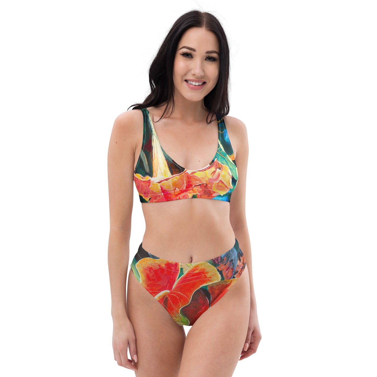 Recycled high-waisted bikini