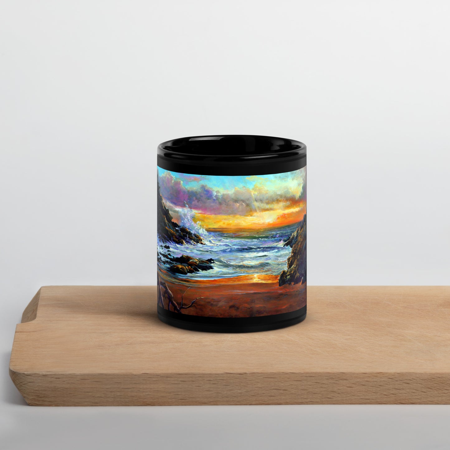 Cotton Candy Sunset - Black Glossy Mug