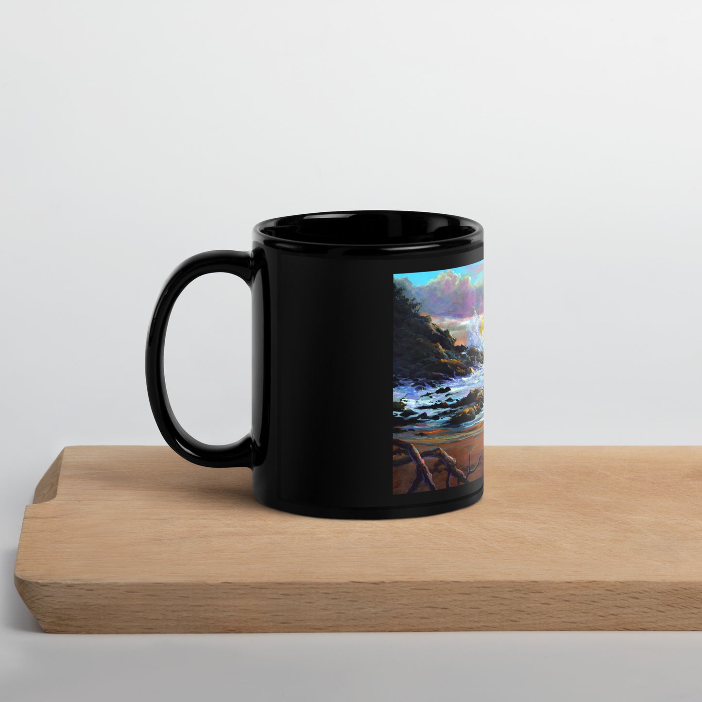 Cotton Candy Sunset - Black Glossy Mug