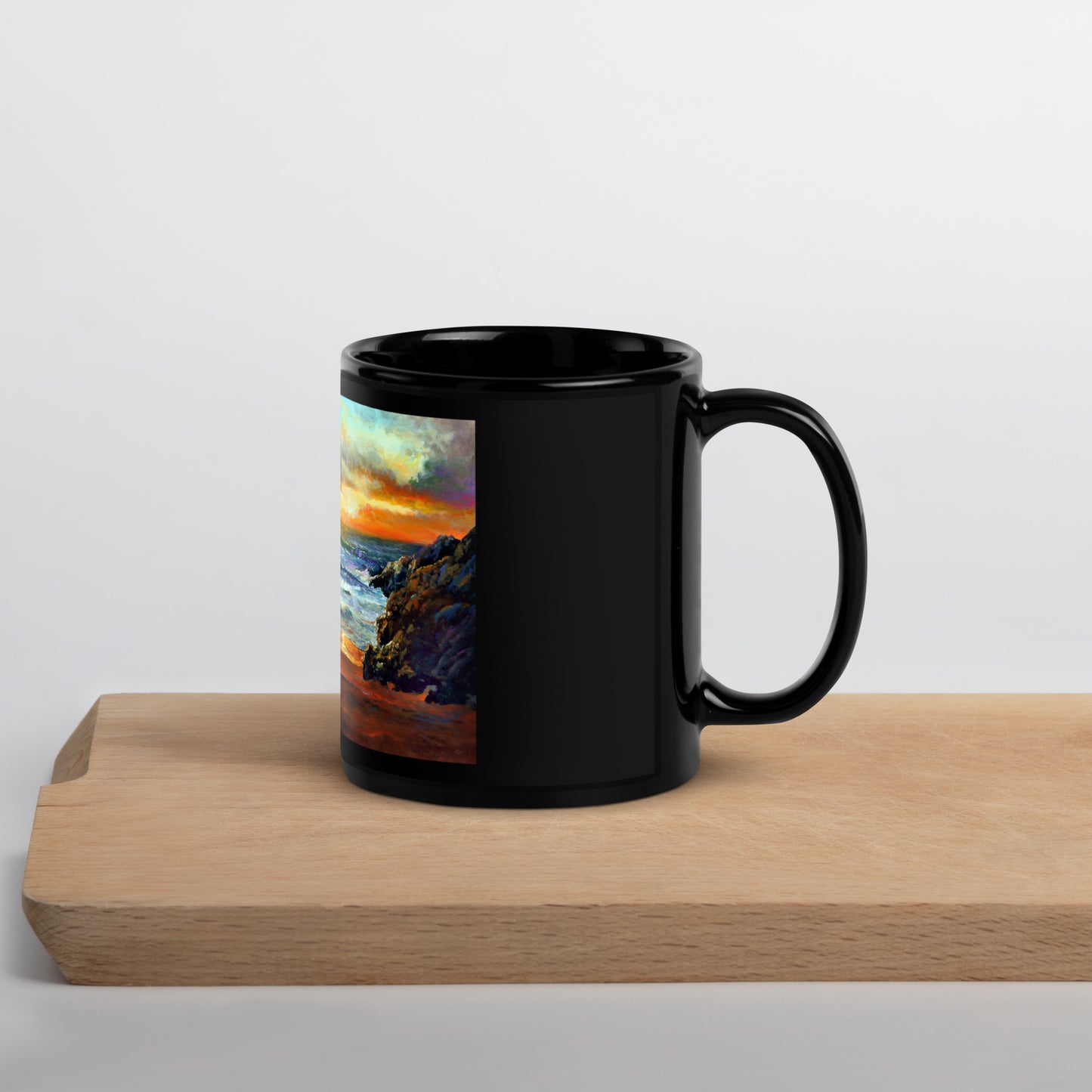 Cotton Candy Sunset - Black Glossy Mug