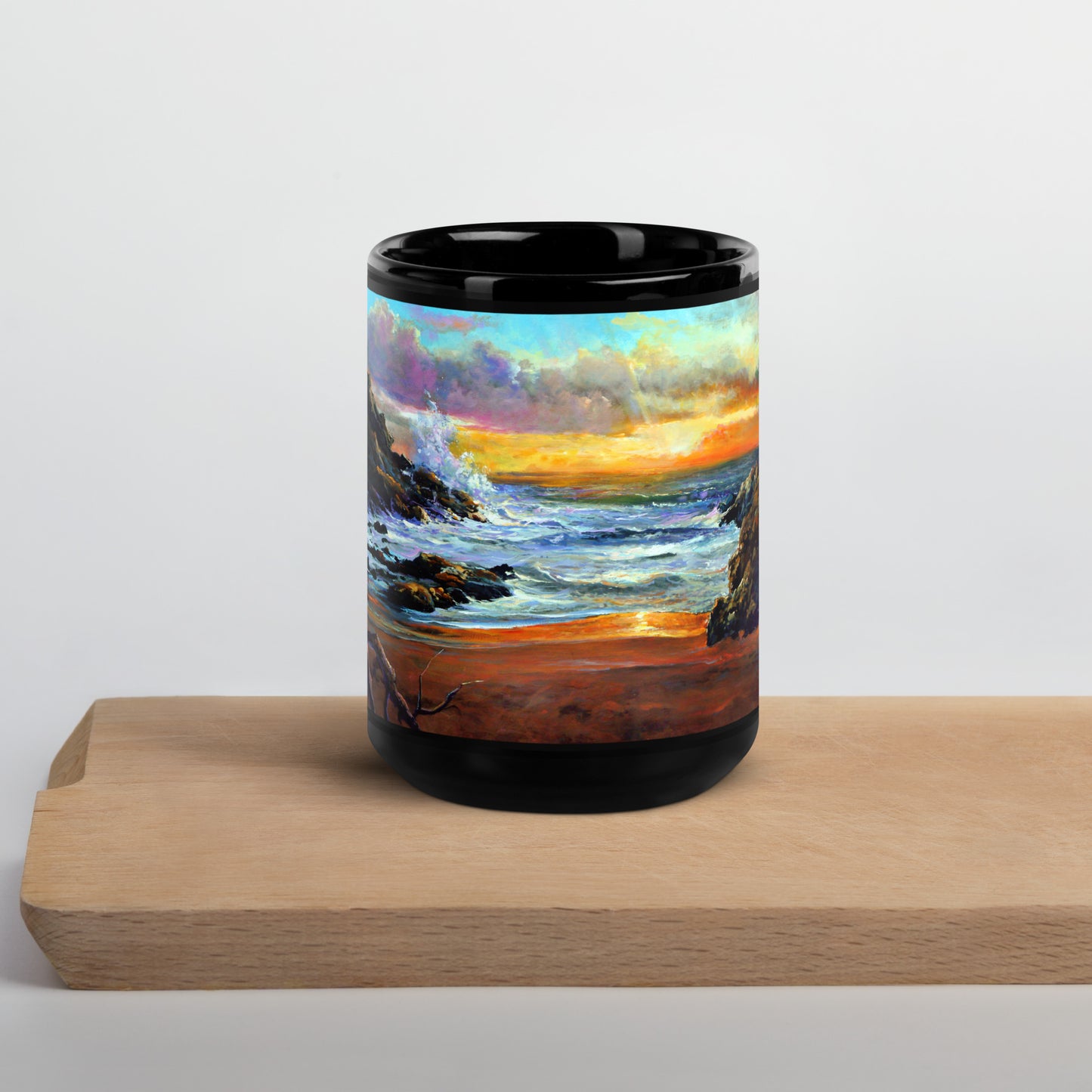 Cotton Candy Sunset - Black Glossy Mug