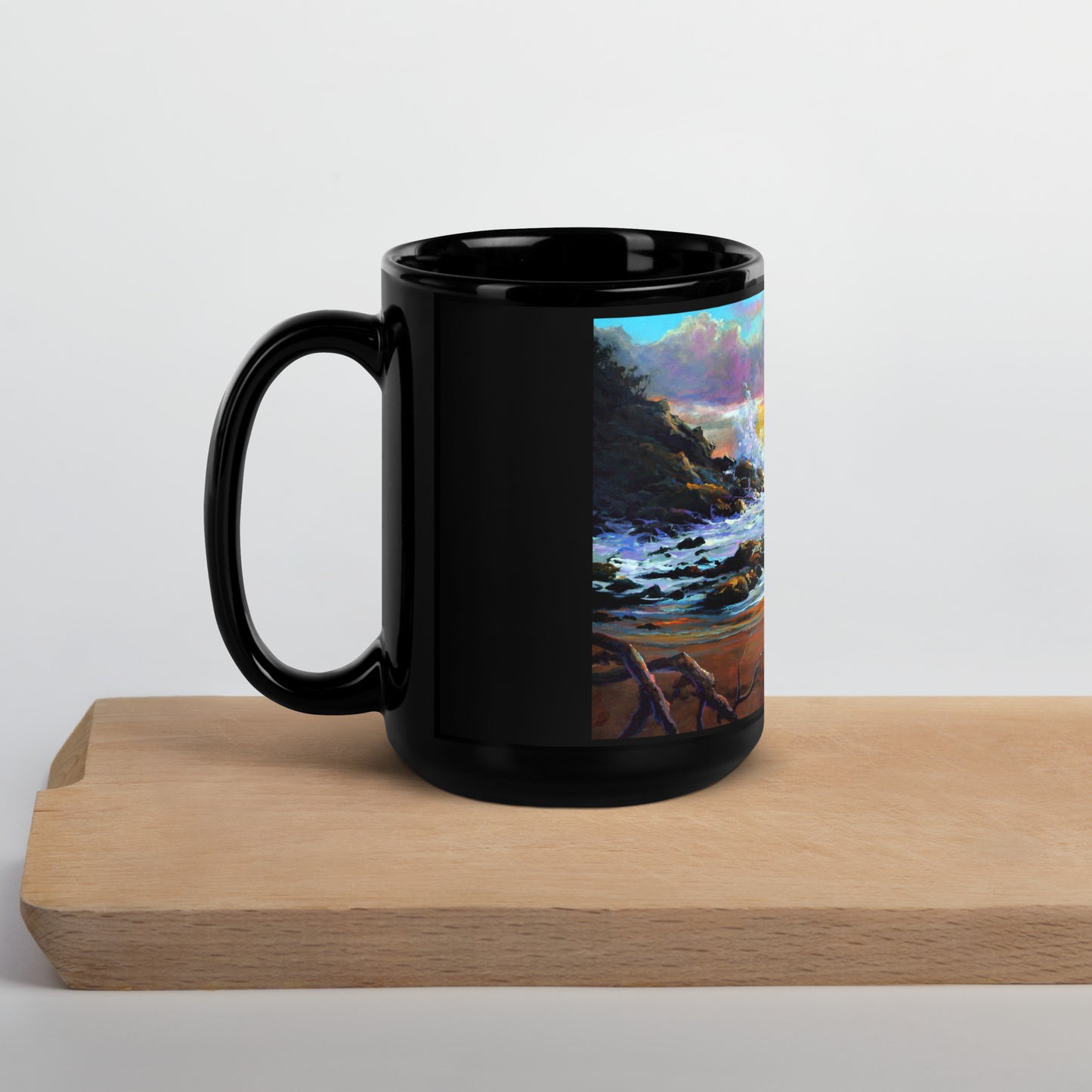 Cotton Candy Sunset - Black Glossy Mug