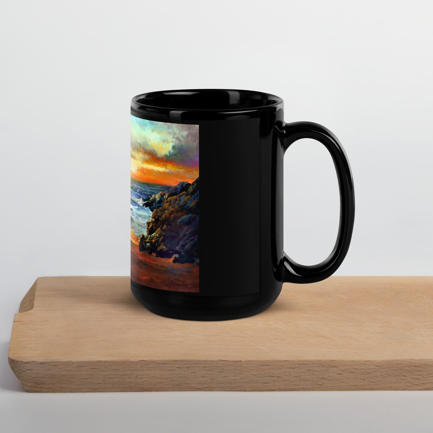 Cotton Candy Sunset - Black Glossy Mug